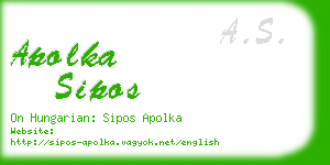 apolka sipos business card
